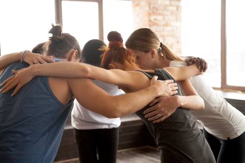 Workshop team huddle